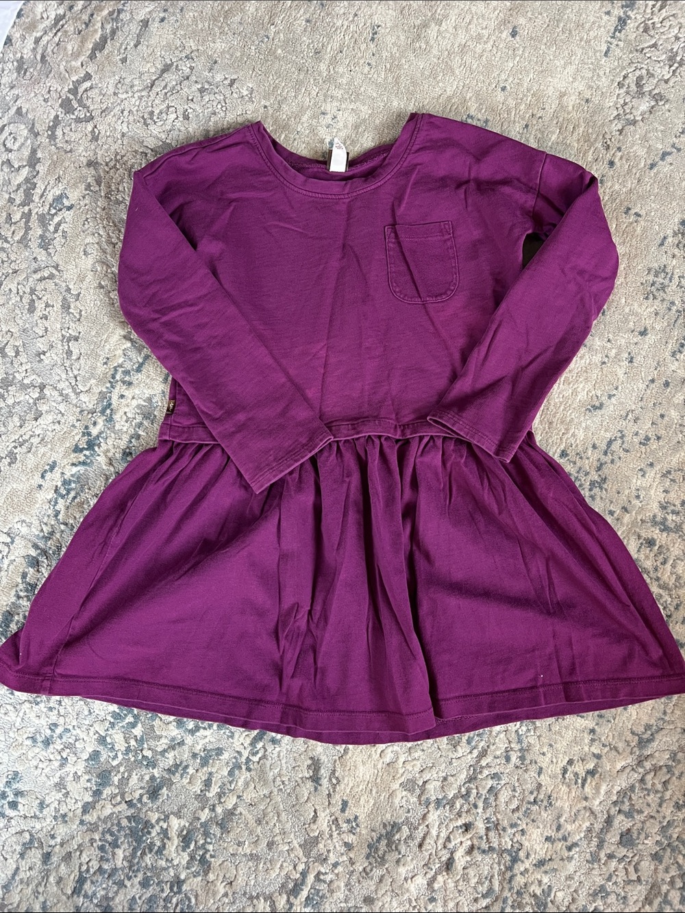 Tea Collection Plum Long-Sleeve Pocket Dress